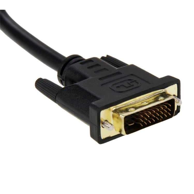 29.5 ซม. DVI 24 + 1 พินชายถึง 2 x HDMI Female Splitter Cable, DVI 24+1 Pin Male to 2 x HDMI Female