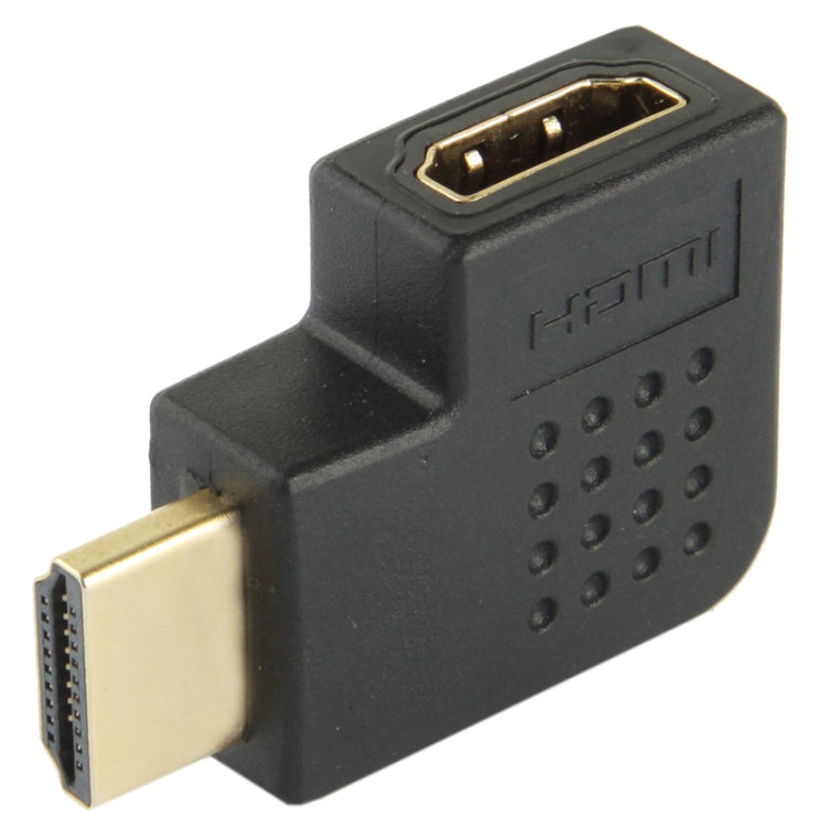 ชุบทอง HDMI 19 พินชายกับอะแดปเตอร์ HDMI 19 พินหญิงพร้อมมุม 90 องศา, HDMI Male to Female