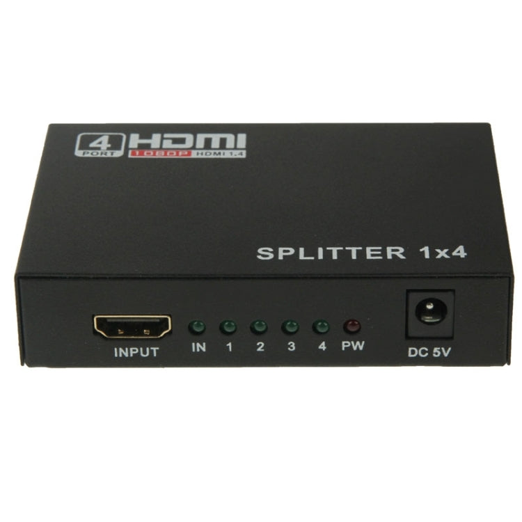 มินิ HD 1080P 1x4 HDMI V1.4 แยกสำหรับ HDTV / STB / DVD / โปรเจคเตอร์ / DVR, 1x4 HDMI (Mini)