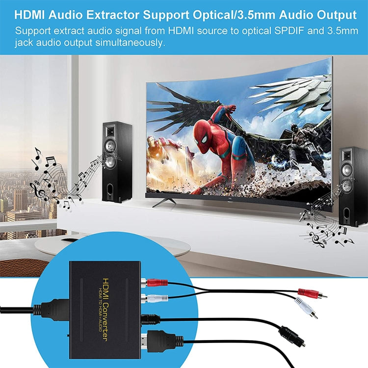 ตัวแปลง HDMI เป็น HDMI + เสียง (SPDIF + R/L) (ปลั๊ก EU), HDMI to HDMI + Audio