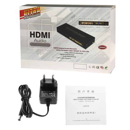 ตัวแปลง HDMI เป็น HDMI + เสียง (SPDIF + R/L) (ปลั๊ก EU), HDMI to HDMI + Audio