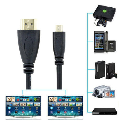 เวอร์ชัน 1.4 สายเคเบิลขดตัวผู้แบบ Micro HDMI ชุบทองเป็น HDMI ตัวผู้ รองรับ 3D / อีเธอร์เน็ต ความยาว: 60 ซม. (สามารถขยายได้สูงสุด 2 ม.), Micro HDMI AM to HDMI AM