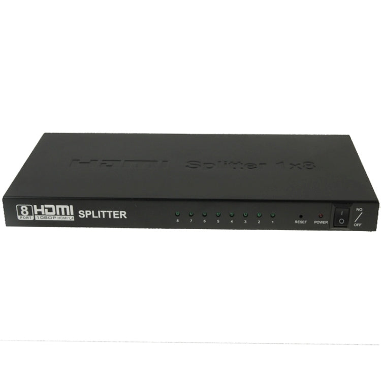 V1.4 Full HD 1080P 1 x 8 ตัวแยกแอมพลิฟายเออร์ HDMI รองรับ 3D, 1x8 HDMI, Support 3D