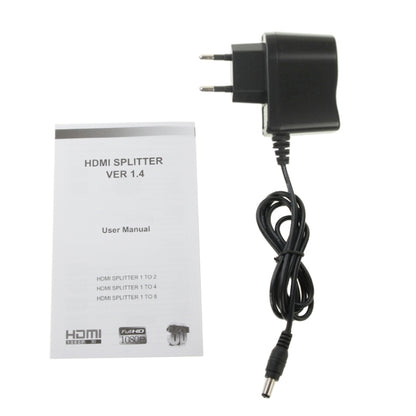 V1.4 Full HD 1080P 1 x 8 ตัวแยกแอมพลิฟายเออร์ HDMI รองรับ 3D, 1x8 HDMI, Support 3D