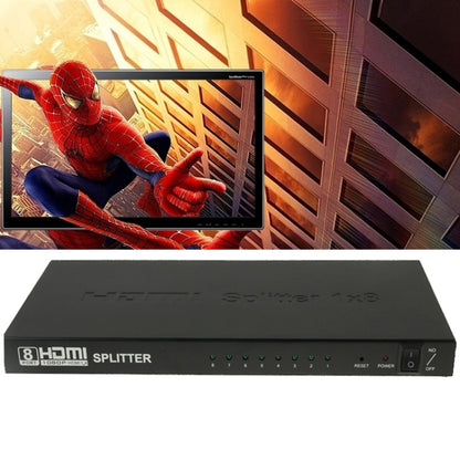 V1.4 Full HD 1080P 1 x 8 ตัวแยกแอมพลิฟายเออร์ HDMI รองรับ 3D, 1x8 HDMI, Support 3D