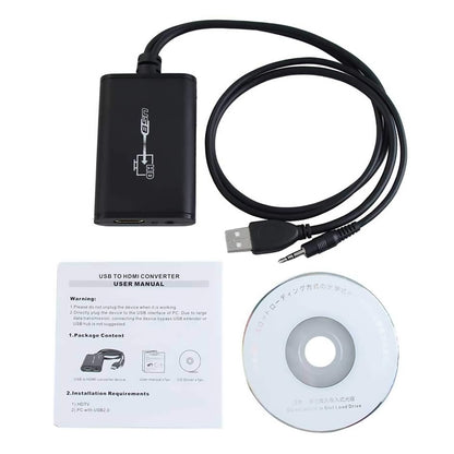 USB 2.0 ถึง HDMI HD Video Leader สำหรับ HDTV รองรับ Full HD 1080P, USB 2.0