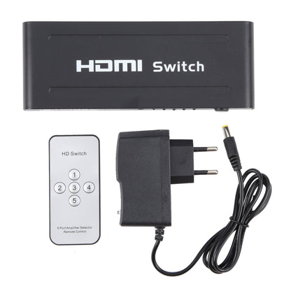 สวิตช์ HDMI Full HD 1080P 5 พอร์ตพร้อมรีโมทคอนโทรลและไฟ LED, With LED Indicator