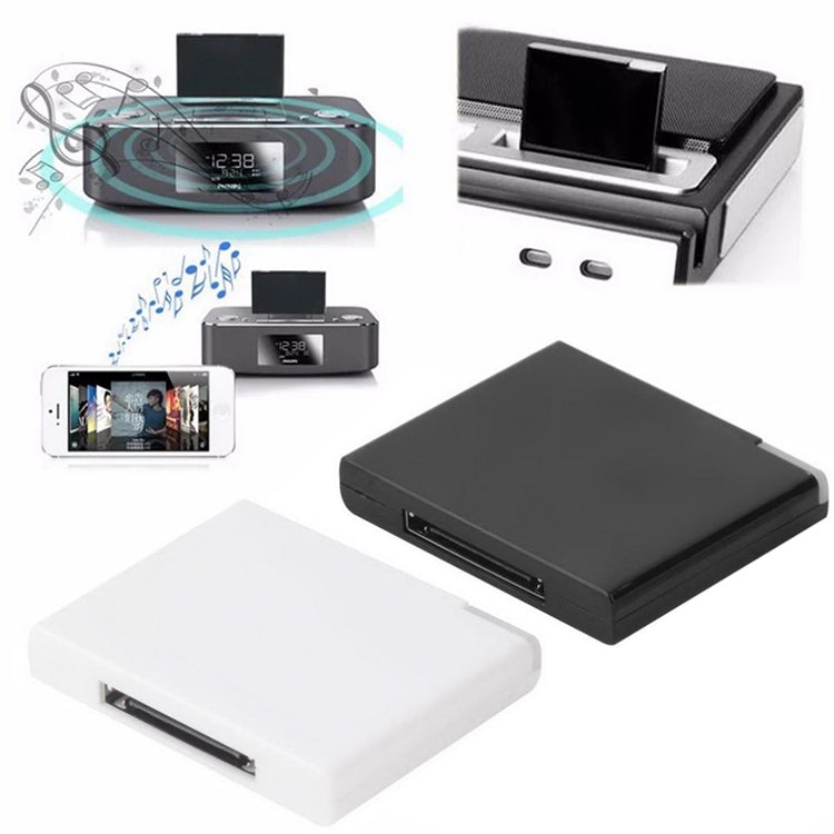 เครื่องรับเพลงบลูทูธไร้สายสำหรับ iPhone 4 และ 4S / (iPad 3) / iPad 2 / iPod / อุปกรณ์บลูทูธใดๆ, Bluetooth V2.1 Black, Bluetooth V2.1 White