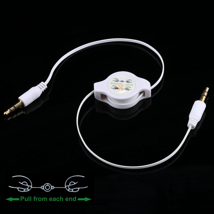 สายสัญญาณเสียง Aux 3.5 มม. สายหดชายเป็นชาย ใช้งานได้กับโทรศัพท์ แท็บเล็ต หูฟัง เครื่องเล่น MP3 เครื่องเสียงรถยนต์/บ้าน และอื่นๆ ความยาว: 11 ซม. ถึง 80 ซม.