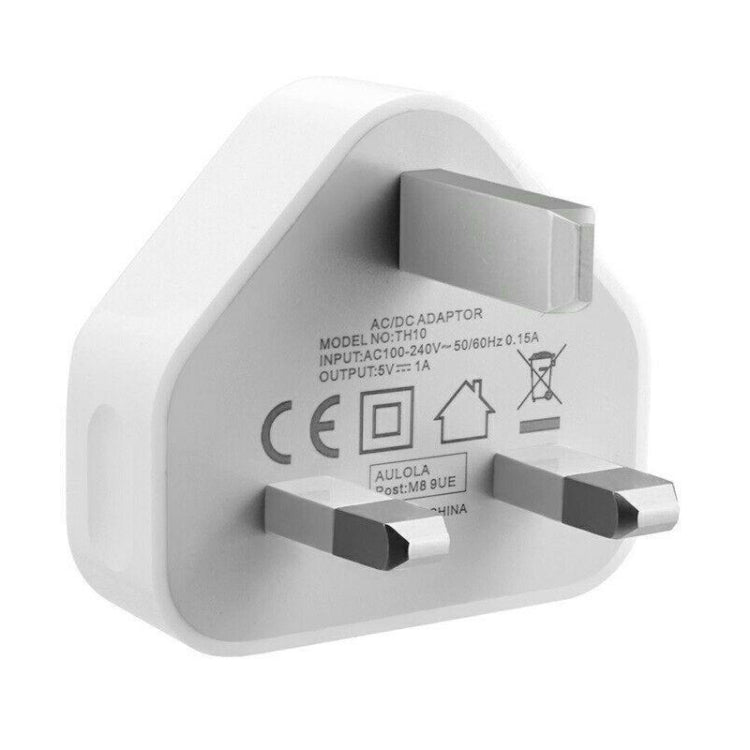 อะแดปเตอร์ชาร์จ USB 5V / 1A (ปลั๊ก UK) สำหรับ iPhone, Galaxy, Huawei, Xiaomi, LG, HTC และสมาร์ทโฟนอื่น ๆ อุปกรณ์ชาร์จใหม่ได้