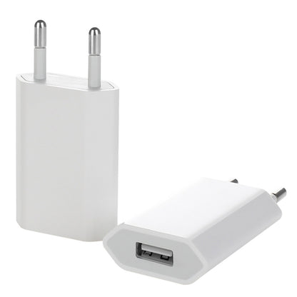คุณภาพสูง 5V / 1A EU Plug USB Charger Adapter สำหรับ iPhone, Galaxy, Huawei, Xiaomi, LG, HTC และโทรศัพท์สมาร์ทอื่น ๆ อุปกรณ์ชาร์จใหม่ได้