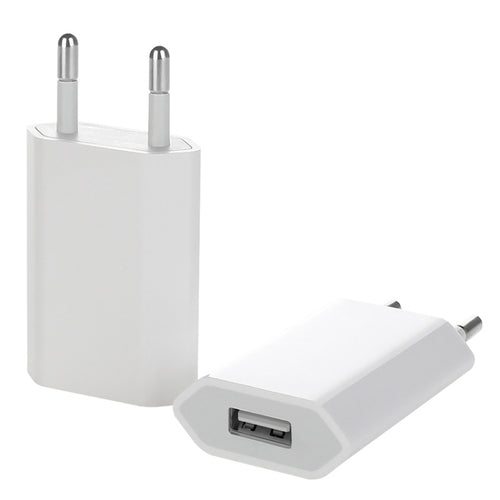 คุณภาพสูง 5V / 1A EU Plug USB Charger Adapter สำหรับ iPhone, Galaxy, Huawei, Xiaomi, LG, HTC และโทรศัพท์สมาร์ทอื่น ๆ อุปกรณ์ชาร์จใหม่ได้