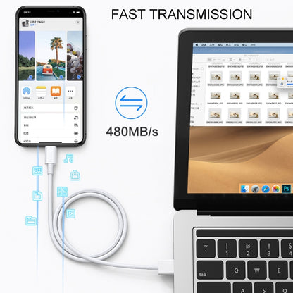 สายชาร์จ/ซิงค์ข้อมูล USB เป็น 8 พิน ความยาวสายเคเบิล: 1 ม