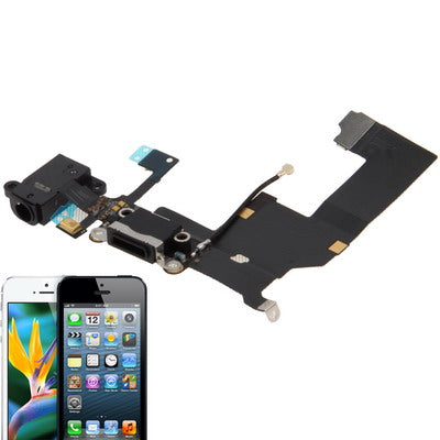 Original TAIL Connector Charger FLEX CABLE + แจ็คหูฟัง Ribbon FLEX CABLE สำหรับ iPhone 5, For iPhone 5