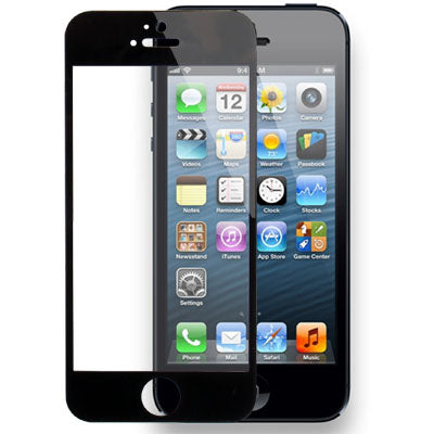 ฟิล์มป้องกันกระจกนิรภัยสำหรับ iPhone 5 & 5S & 5C, For iPhone 5 & 5S & 5C Black (1 PC)