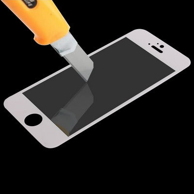 ฟิล์มป้องกันกระจกนิรภัยสำหรับ iPhone 5 & 5S & 5C, For iPhone 5 & 5S & 5C White (1 PC)