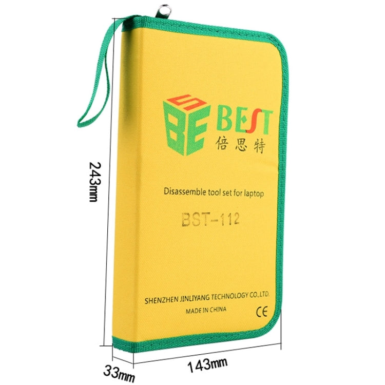 BEST BST-112 ชุดเครื่องมือซ่อมอเนกประสงค์ 22 in 1 ระดับมืออาชีพสำหรับโทรศัพท์มือถือ / คอมพิวเตอร์แล็ปท็อป, BST-112