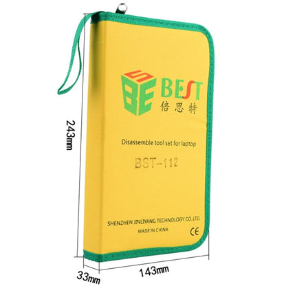 BEST BST-112 ชุดเครื่องมือซ่อมอเนกประสงค์ 22 in 1 ระดับมืออาชีพสำหรับโทรศัพท์มือถือ / คอมพิวเตอร์แล็ปท็อป, BST-112