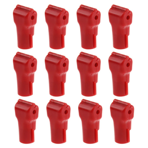 ตะขอแขวนจอแสดงผล ABS สีแดง 12 ชิ้น / ตะขอล็อคเพื่อความปลอดภัย, 5.0mm Lock Hook Red, 6.0mm Lock Hook Red
