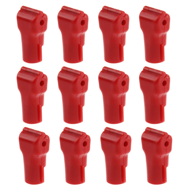 ตะขอแขวนจอแสดงผล ABS สีแดง 12 ชิ้น / ตะขอล็อคเพื่อความปลอดภัย, 5.0mm Lock Hook Red, 6.0mm Lock Hook Red