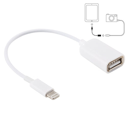 สายอะแดปเตอร์ USB Female ถึง 8pin Male OTG รองรับ iOS 10.2 และต่ำกว่า ความยาว: 18 ซม