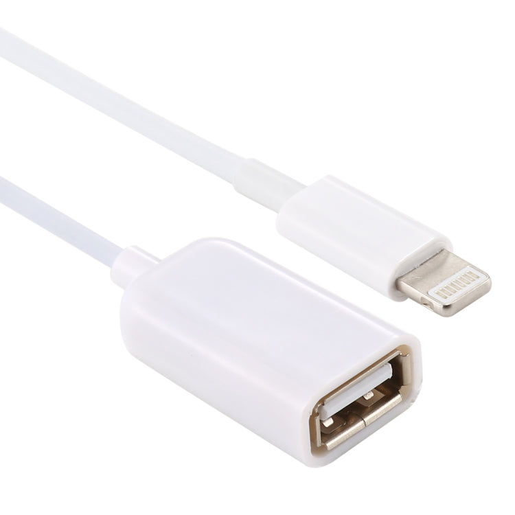 สายอะแดปเตอร์ USB Female ถึง 8pin Male OTG รองรับ iOS 10.2 และต่ำกว่า ความยาว: 18 ซม