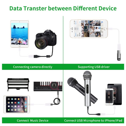 สายอะแดปเตอร์ USB Female ถึง 8pin Male OTG รองรับ iOS 10.2 และต่ำกว่า ความยาว: 18 ซม