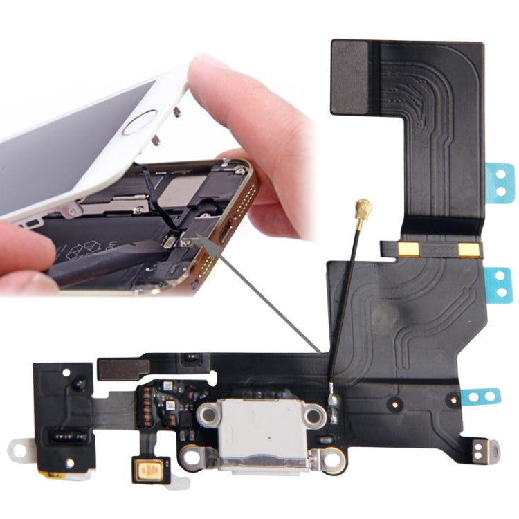 รุ่นเดิมขั้วต่อหาง Charger FLEX CABLE + แจ็คหูฟัง Ribbon FLEX CABLE สำหรับ iPhone 5S, For iPhone 5S