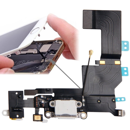 รุ่นเดิมขั้วต่อหาง Charger FLEX CABLE + แจ็คหูฟัง Ribbon FLEX CABLE สำหรับ iPhone 5S, For iPhone 5S