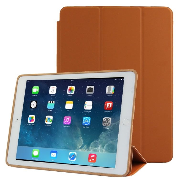 เคสหนังอัจฉริยะ 3 พับที่ได้รับการดูแลตามธรรมชาติ พร้อมฟังก์ชันพัก/ปลุกและที่วางสำหรับ iPad Air 2