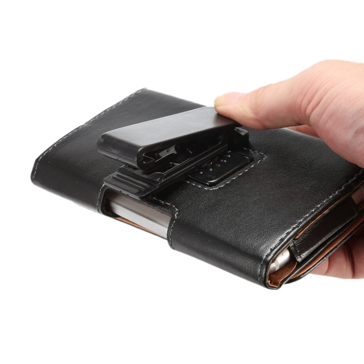 กระเป๋าคาดเอวเนื้อแกะสไตล์แนวนอนพร้อมเฝือกด้านหลังสำหรับ iPhone 6 / Galaxy S4 / S3