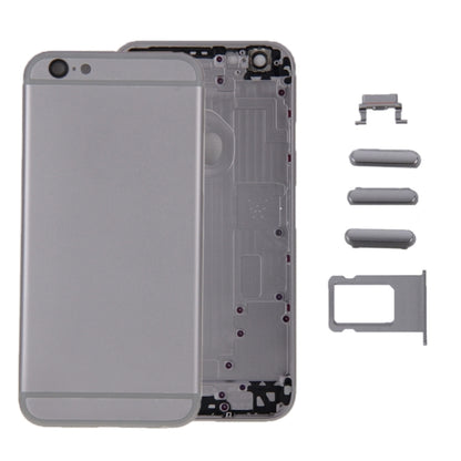6 in 1 สำหรับ iPhone 6 (ฝาหลัง + ถาดใส่การ์ด + ปุ่มควบคุมระดับเสียง + ปุ่มเปิดปิด + ปุ่มปิดเสียงเครื่องสั่น + ป้าย) ฝาครอบตัวเรือนแบบประกอบเต็ม, For iPhone 6 (6 in 1)