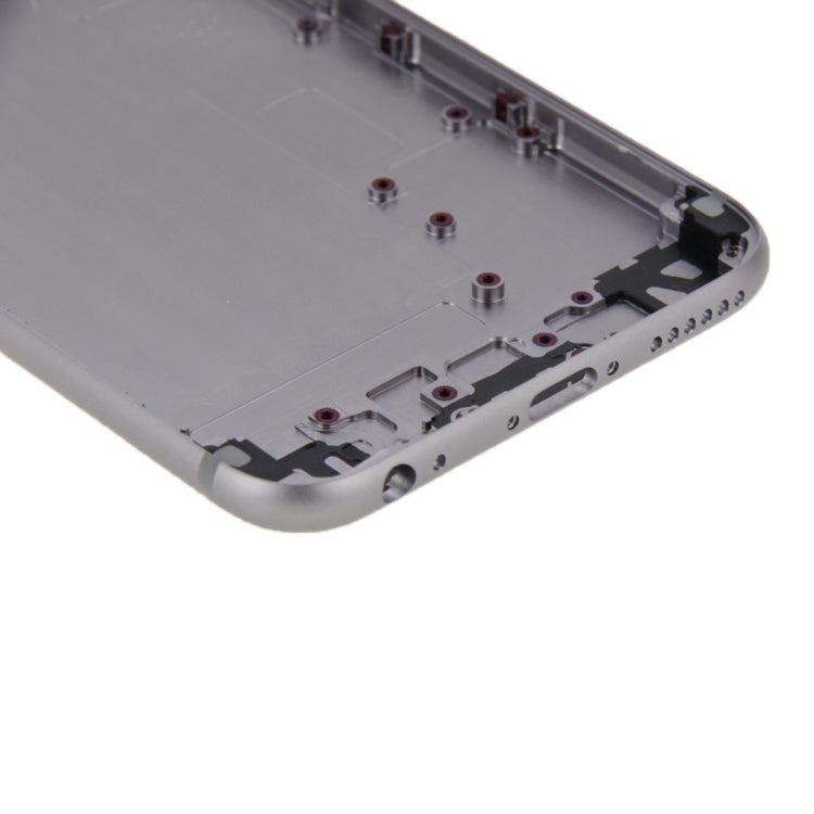 6 in 1 สำหรับ iPhone 6 (ฝาหลัง + ถาดใส่การ์ด + ปุ่มควบคุมระดับเสียง + ปุ่มเปิดปิด + ปุ่มปิดเสียงเครื่องสั่น + ป้าย) ฝาครอบตัวเรือนแบบประกอบเต็ม, For iPhone 6 (6 in 1)
