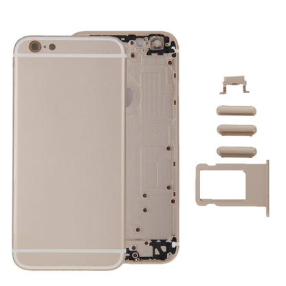 6 in 1 สำหรับ iPhone 6 (ฝาหลัง + ถาดใส่การ์ด + ปุ่มควบคุมระดับเสียง + ปุ่มเปิดปิด + ปุ่มปิดเสียงเครื่องสั่น + ป้าย) ฝาครอบตัวเรือนแบบประกอบเต็ม, For iPhone 6 (6 in 1)