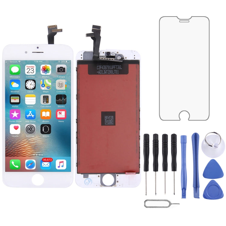 หน้าจอ LCD และชุดประกอบ Digitizer พร้อมกรอบสำหรับ iPhone 6, 3 in 1 for i6 White, For iPhone 6(TFT)