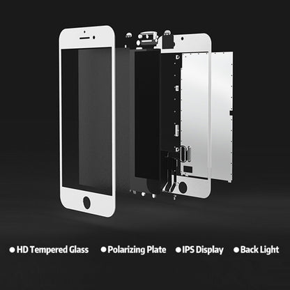 หน้าจอ LCD และชุดประกอบ Digitizer พร้อมกรอบสำหรับ iPhone 6 Plus, 3 in 1 for i6 Plus White, 3 in 1 for i6 Plus Black
