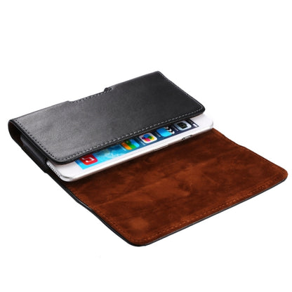 ซองหนังสไตล์แนวนอนสากล / กระเป๋าคาดเอวพร้อมเฝือกด้านหลังสำหรับ iPhone 6 Plus และ 6s Plus, Samsung Note 8 และ 5 และ 4 / S6 edge+ / A8