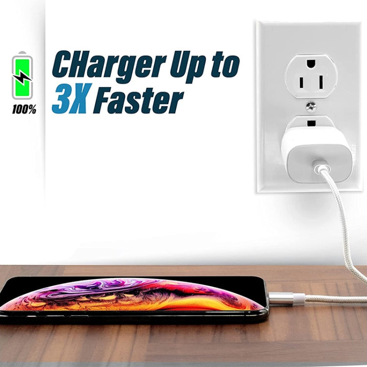 หัวโลหะสไตล์เน็ต 8 พินสำหรับข้อมูล USB / สายชาร์จ, ความยาวสายเคเบิล: 25 ซม