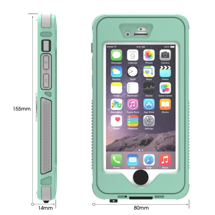 กันน้ำกันฝุ่นกันกระแทก Crushproof Noctilucent เคสพร้อมตัวยึดสำหรับ iPhone 6 และ 6S