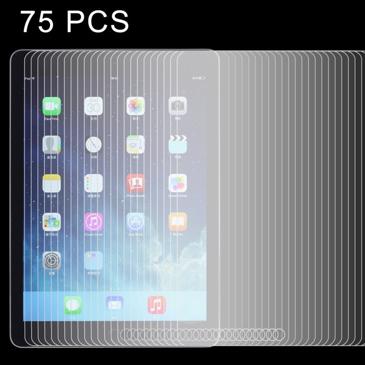 75 ชิ้น LOPURS 0.4mm 9H + ความแข็งพื้นผิว 2.5D ฟิล์มกระจกนิรภัยป้องกันการระเบิดสำหรับ iPad ใหม่ (iPad 3) / iPad 4 / iPad 2, For New iPad (iPad 3) / iPad 4 / iPad 2