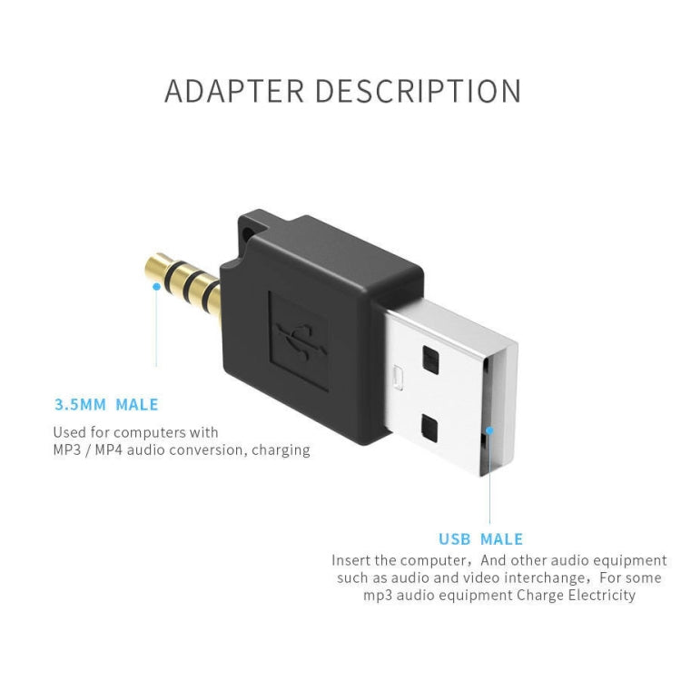 สำหรับ iPod shuffle 3rd / 2nd USB Data Dock Charger Adapter ความยาว: 4.6 ซม
