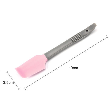 4 ชิ้นซิลิโคนมีดโกนเนย S Preader มีดเค้กนุ่มนวลเค้กเบเกอรี่เครื่องมือ, Silicone Scraper(Pink), Silicone Scraper(Blue)