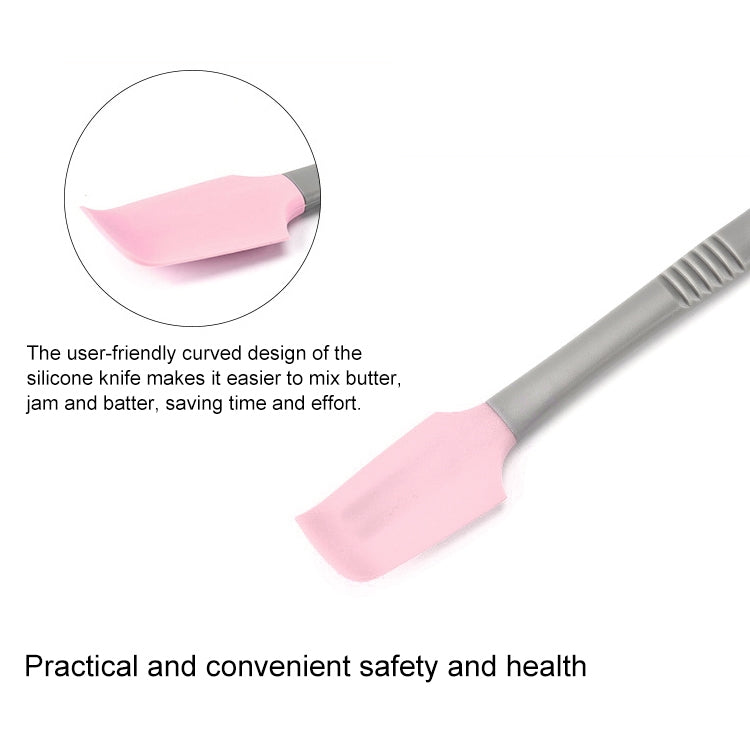 4 ชิ้นซิลิโคนมีดโกนเนย S Preader มีดเค้กนุ่มนวลเค้กเบเกอรี่เครื่องมือ, Silicone Scraper(Pink), Silicone Scraper(Blue)