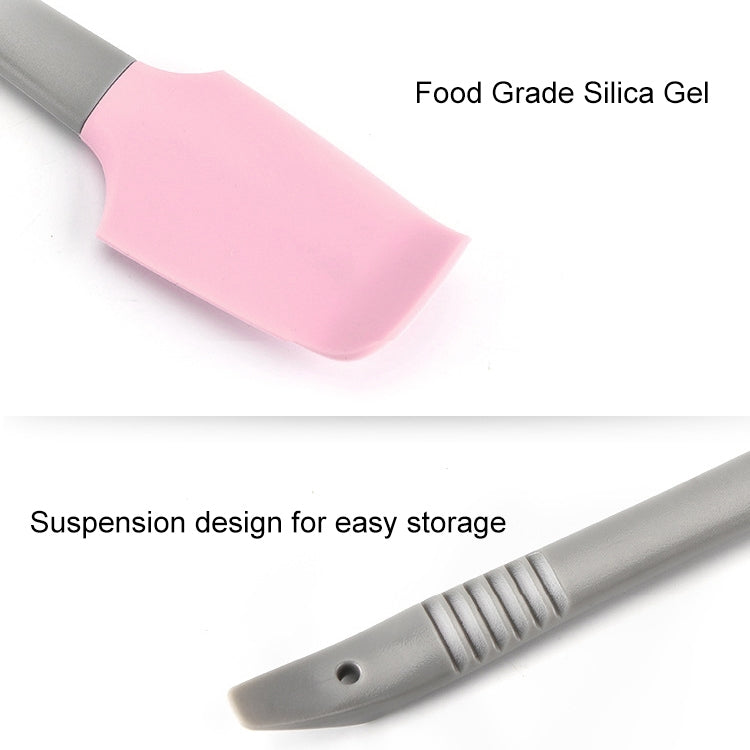 4 ชิ้นซิลิโคนมีดโกนเนย S Preader มีดเค้กนุ่มนวลเค้กเบเกอรี่เครื่องมือ, Silicone Scraper(Pink), Silicone Scraper(Blue)