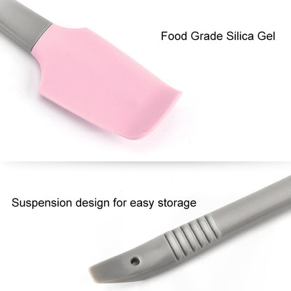 4 ชิ้นซิลิโคนมีดโกนเนย S Preader มีดเค้กนุ่มนวลเค้กเบเกอรี่เครื่องมือ, Silicone Scraper(Pink), Silicone Scraper(Blue)