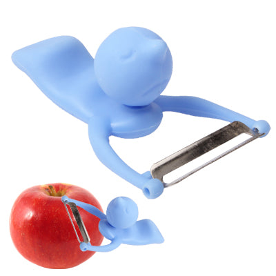 เครื่องปอกใบมีดครัวผักผลไม้รูปผู้ชายพร้อมที่จับ ABS ทนทาน, Men Shaped Peel Knife