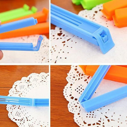 6 ชิ้นถุงเก็บอาหารคลิปปิดผนึกซีลคลิปอาหาร, 6 PCS