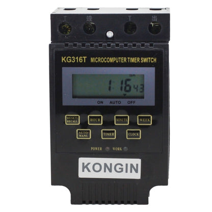 KG316T 12V LCD จอแสดงผลดิจิตอลไมโครคอมพิวเตอร์สวิตช์ควบคุมตัวจับเวลา, 12V