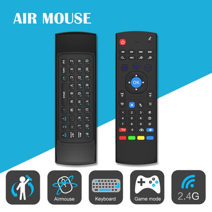MX3 Air Mouse คีย์บอร์ดไร้สาย 2.4G รีโมทคอนโทรลพร้อมทางลัดเบราว์เซอร์สำหรับ Android TV Box / Mini PC, Air Mouse