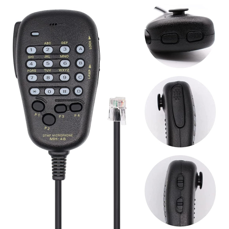 MH-48A6J DTMF ไมโครโฟนสำหรับ Yaesu MH-48A6J FT-7800R ฟุต-8800 FT-8900R วิทยุ